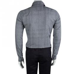 Pre Owned Burberry London Monochrome Checked Cotton Southbrook Shirt S