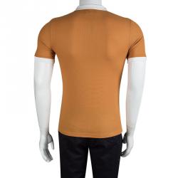 مملوكة مسب قًا Burberry London Saffron Orange Contrast Collar Polo T-Shirt XS