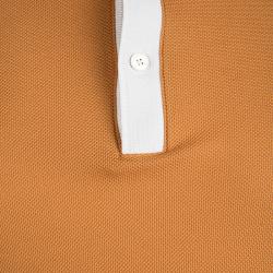 مملوكة مسبقًا Burberry London Saffron Orange Contrast Collar Polo T-Shirt XS