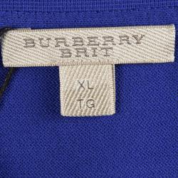 Pre Owned Burberry Brit Bright Lapis Blue Polo T-Shirt XL