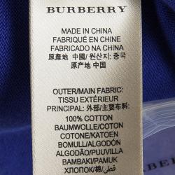 Pre Owned Burberry Brit Bright Lapis Blue Polo T-Shirt XL