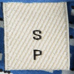 مملوكة مسبقًا Burberry London Lapis Blue Printed Short Sleeve Southbrook Shirt S