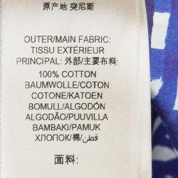 مملوكة مسبقًا Burberry London Indigo Check Printed Short Sleeve Shelbon Shirt S
