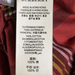 مملوكة مسبقًا Burberry Red Checked Cotton Long Sleeve Nelton Shirt XXL