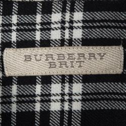 مملوكة مسبقًا Burberry Brit Monochrome Tartan Plaid Long Sleeve Jace Shirt S