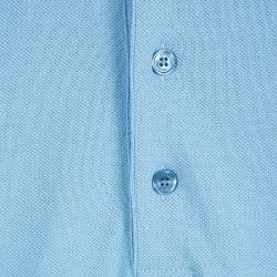 Pre Owned Burberry London Powder Blue Contrast Collar Honeycomb Knit Polo T-Shirt XS