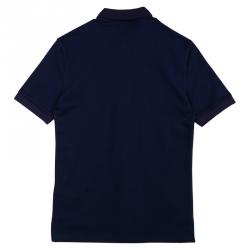 Pre Owned تي شيرت بولو بربري لندن تريكو شمع عسل أزرق كحلي XS