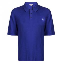 Pre Owned Burberry Brit Bright Lapis Blue Polo T-Shirt  XXL