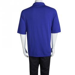 مملوكة مسبقًا تي شيرت بولو بربري برايت بريت زرقاء لابيس