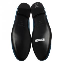 Pre Owned حذاء لوفرز بربري دالوود سويدي أزرق مقاس 44