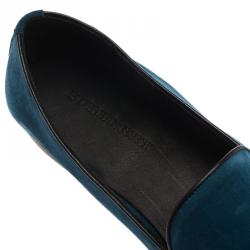 Pre Owned حذاء لوفرز بربري دالوود سويدي أزرق مقاس 44