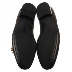 Burberry Grey Suede Lewis Tassel Loafers Size 45
