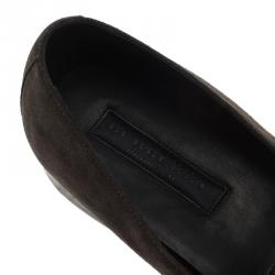 Burberry Grey Suede Lewis Tassel Loafers Size 45