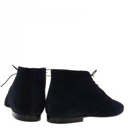 Burberry Denim Blue Suede Bexton Desert Boots Size 44