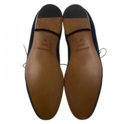 Burberry Denim Blue Suede Bexton Desert Boots Size 44