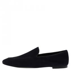 Burberry Dark Blue Suede Dalwood Loafers Size 44