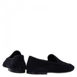 Burberry Dark Blue Suede Dalwood Loafers Size 44