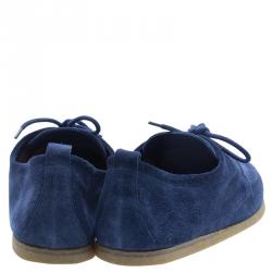 Pre Owned حذاء لوفرز بربري توبياس سويدي أزرق مقاس 44