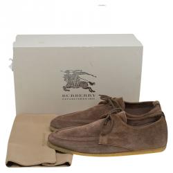 Burberry Brown Suede Tobias Loafers Size 43