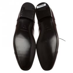 Burberry Brown Brogue Leather Markwell Lace Up Oxfords Size 44