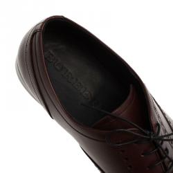Burberry Brown Brogue Leather Markwell Lace Up Oxfords Size 44