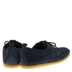 Burberry Navy Blue Suede Tobias Loafers Size 44