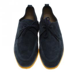 Burberry Navy Blue Suede Tobias Loafers Size 43