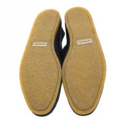 Burberry Navy Blue Suede Tobias Loafers Size 43