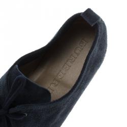 Burberry Navy Blue Suede Tobias Loafers Size 43