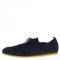 Burberry Prorsum Blue Suede Tobias Loafers Size 46