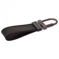 Pre Owned Burberry Black Novacheck Keychain