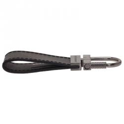 Pre Owned Burberry Black Novacheck Keychain