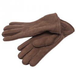 Burberry Brown Shearling Luca Gloves Size 8