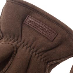 Burberry Brown Shearling Luca Gloves Size 8
