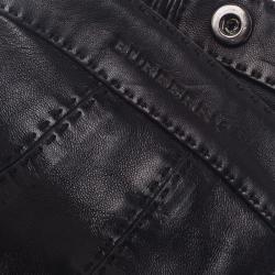 Burberry Black Leather Gloves Size 8.5 