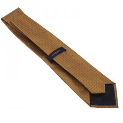 Pre Owned Burberry Beige Silk Printed Tie 