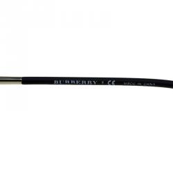 Pre Owned Burberry Matte Black and Gold Aviators