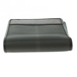Burberry Dark Grey Smoked Check PVC Bifold Wallet