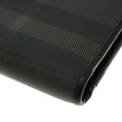 Burberry Dark Grey Smoked Check PVC Bifold Wallet