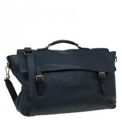 Burberry Black Leather Messenger Bag