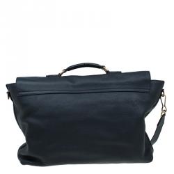 Burberry Black Leather Messenger Bag