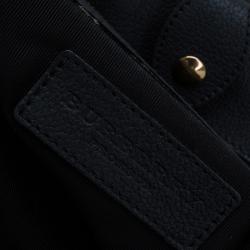 Burberry Black Leather Messenger Bag