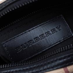 Burberry Beige/Black Classic Check Coated Canvas Equestrian Crossbody Bag