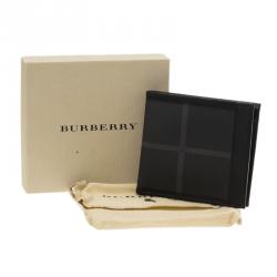 Burberry Black Smoked Check PVC and Leather Bi Fold Wallet
