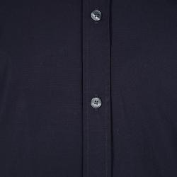 Pre Owned Burberry Brit Navy Blue Cotton Button Front Long Sleeve Shirt L