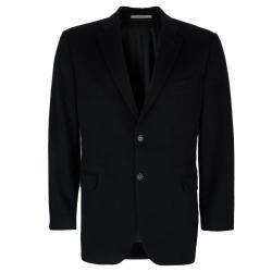 Pre Owned Burberry Men's Black Wool Blazer L