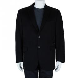 Pre Owned Burberry Men's Black Wool Blazer L
