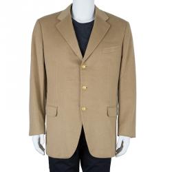 Pre Owned Burberry Men's Beige Wool Blazer EU 54