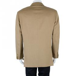 Pre Owned Burberry Men's Beige Wool Blazer EU 54