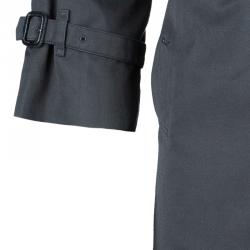 Pre Owned Burberry Prorsum Men's Grey Double-Breasted Trenchcoat S